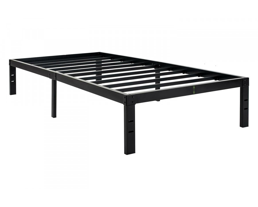 FaFurn - Twin Xl College Dorm Heavy Duty Black Metal Platform Bed Frame