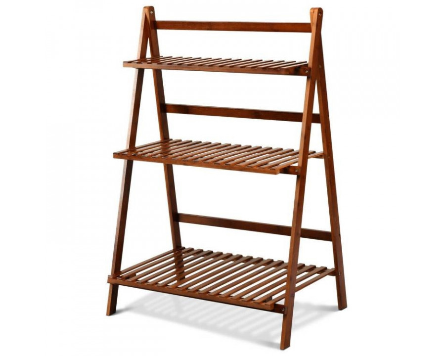 FaFurn Farmhouse 3-Tier Folding Stand Planter Shelving Unit