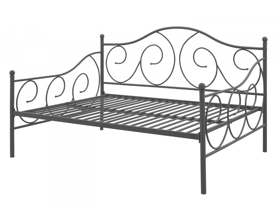 FaFurn - Full Metal Daybed Frame Contemporary Design Day Bed in Bronze Pewter Finish