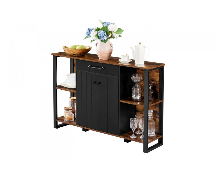 FaFurn - Farmhouse Rustic Wood Buffet Dining Sideboard Storage Cabinet