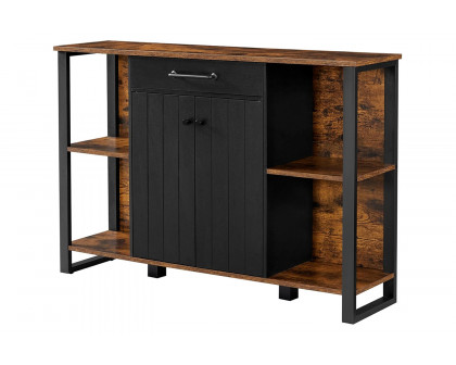 FaFurn - Farmhouse Rustic Wood Buffet Dining Sideboard Storage Cabinet