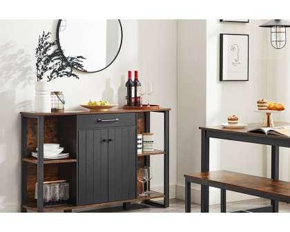 FaFurn - Farmhouse Rustic Wood Buffet Dining Sideboard Storage Cabinet