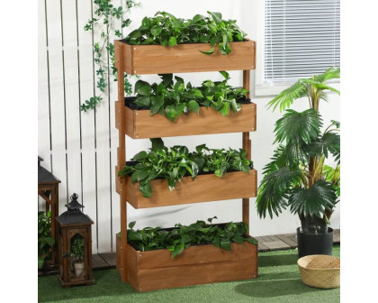 FaFurn - 4-Tier Vertical Raised Bed Planter Box