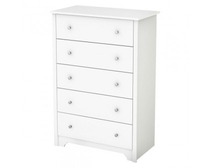 FaFurn - 5-Drawer Chest in White