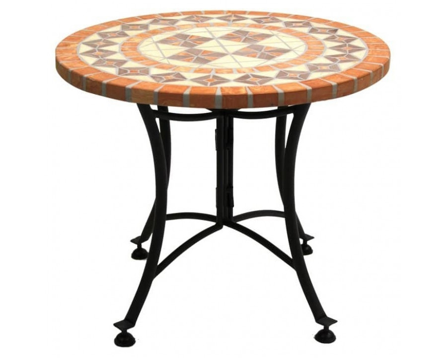 FaFurn - Mosaic Bistro Table in Terracota