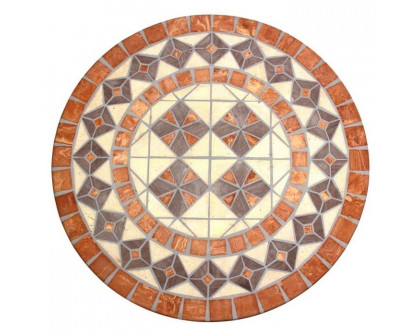 FaFurn - Mosaic Bistro Table in Terracota