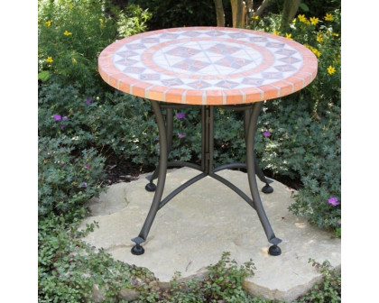 FaFurn - Mosaic Bistro Table in Terracota