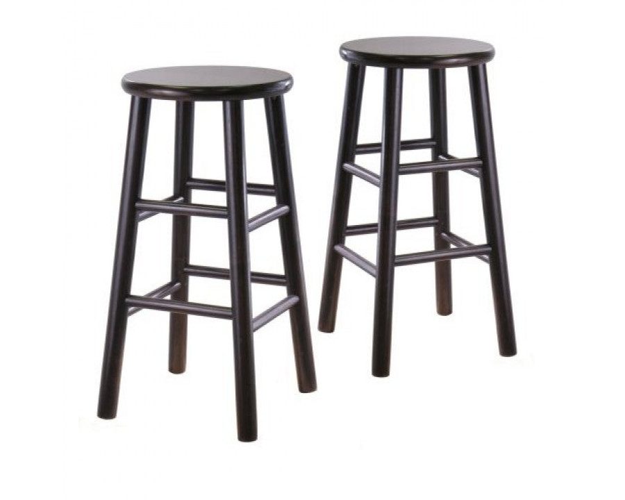 FaFurn - Set of 2 Barstools Set in Espresso