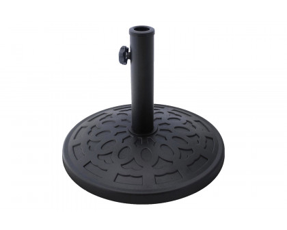 FaFurn - 17.6 Lb Sturdy Outdoor Resin Umbrella Base in Gray Black Finish