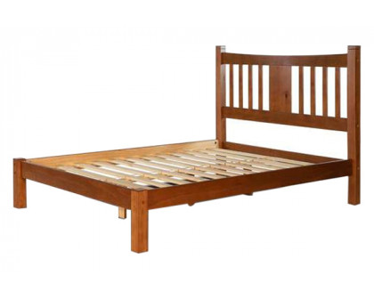 FaFurn - Farmhouse Platform Bed with Headboard (ESPWBS42589317)