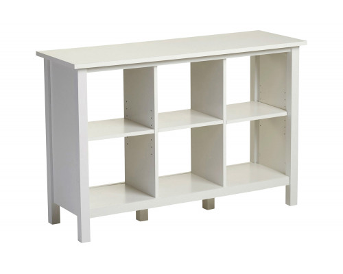 FaFurn - Adjustable Shelf 6-Cube Bookcase Storage Unit Sideboard in White