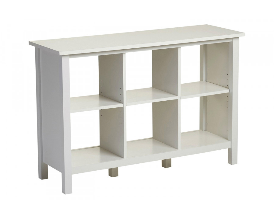 FaFurn - Adjustable Shelf 6-Cube Bookcase Storage Unit Sideboard in White