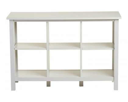 FaFurn - Adjustable Shelf 6-Cube Bookcase Storage Unit Sideboard in White