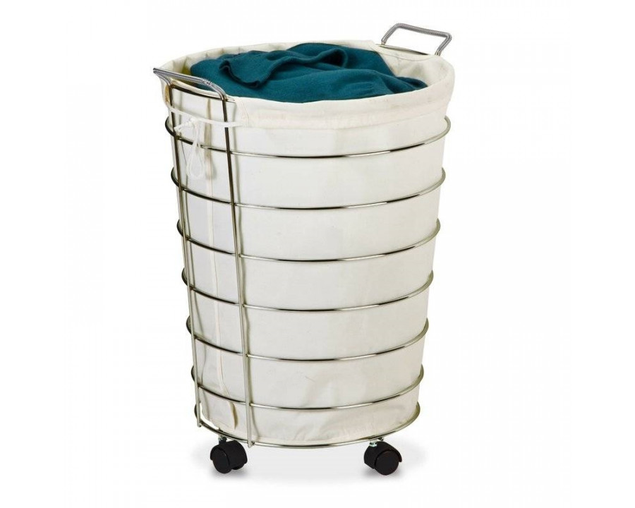 FaFurn - Laundry Hamper Basket with Wheels Casters and Removable Bag