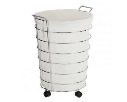 FaFurn - Laundry Hamper Basket with Wheels Casters and Removable Bag