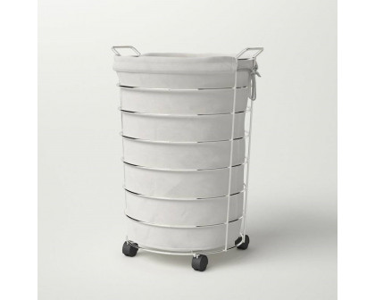 FaFurn - Laundry Hamper Basket with Wheels Casters and Removable Bag