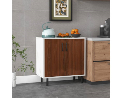 FaFurn - Sideboard Buffet in White/Brown, Wood