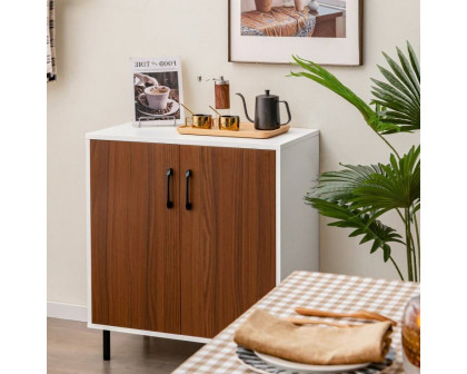 FaFurn - Sideboard Buffet in White/Brown, Wood