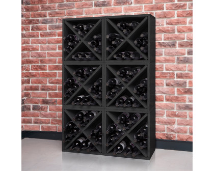 FaFurn™ Stackable 12 Bottle Wine Rack - Black