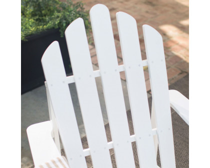 FaFurn - Adirondack Chair with Comfort Back Design in White, Wood