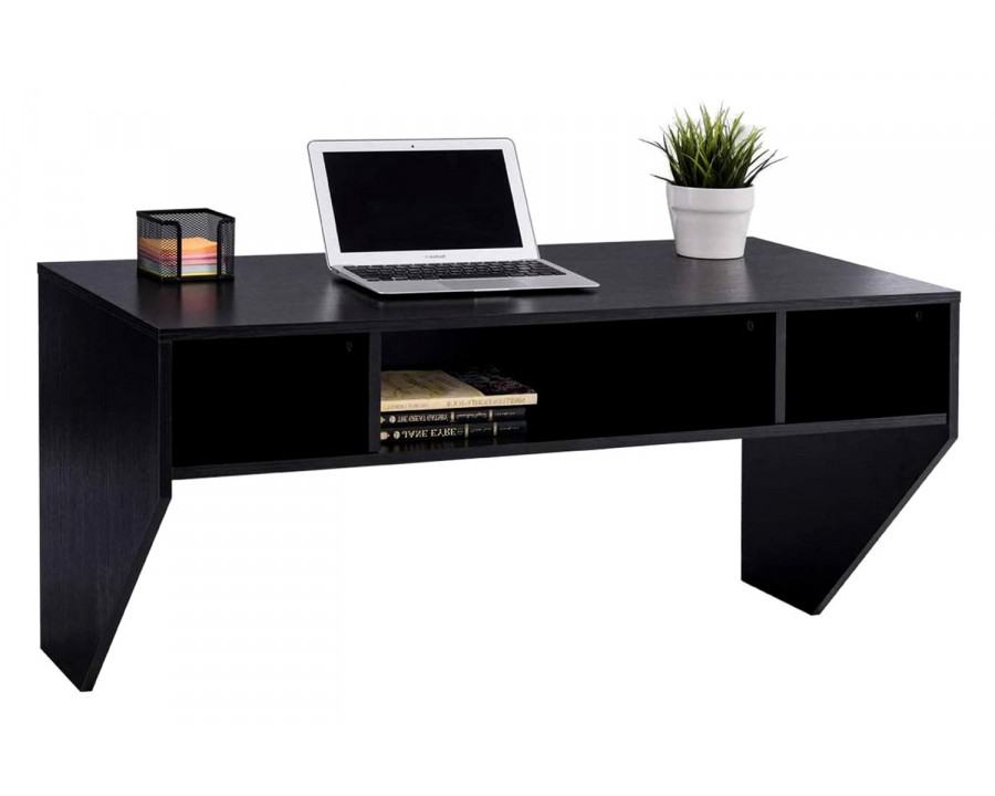 FaFurn - Contemporary Space Saver Floating Style Laptop Desk in Black