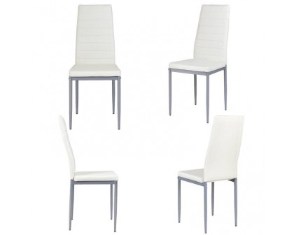 FaFurn - Set of 4 Modern Dining Chairs with Metal Legs