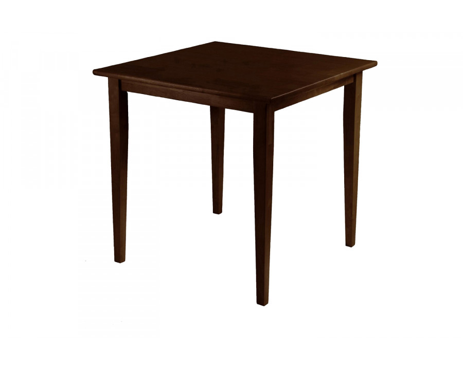 FaFurn - Square Wood Shaker Style Dining Table in Antique Walnut Finish