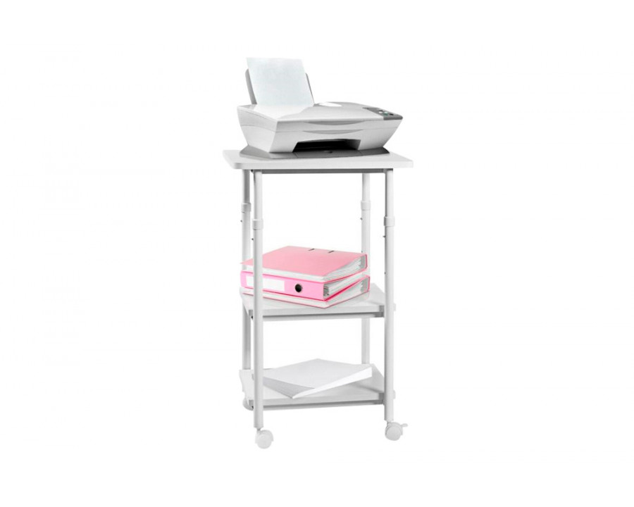 FaFurn - 3-Tier Multifunction Adjustable Printer Stand on Wheels