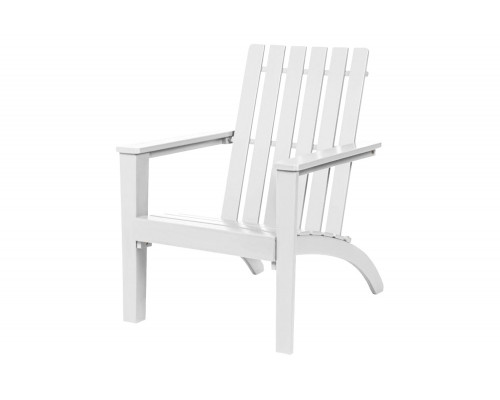 FaFurn Indoor/Outdoor Acacia Wood Adirondack Lounge Armchair - White