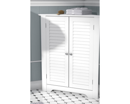 FaFurn Corner 2 Door Space Saving Bathroom Storage Cabinet - White