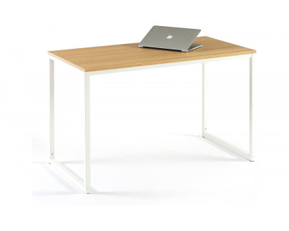 FaFurn - Modern Home Office Desk with Metal Frame and Wood Top