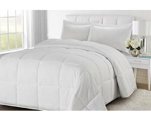 FaFurn Traditional Microfiber Reversible 3 Piece Comforter Set - White, Full/Queen Size