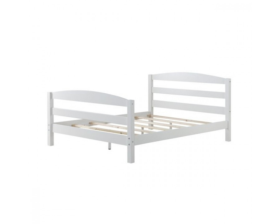 FaFurn - Minimalist Full Size Platform Bed Frame in White