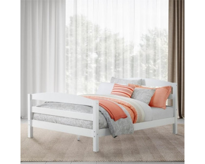 FaFurn - Minimalist Full Size Platform Bed Frame in White