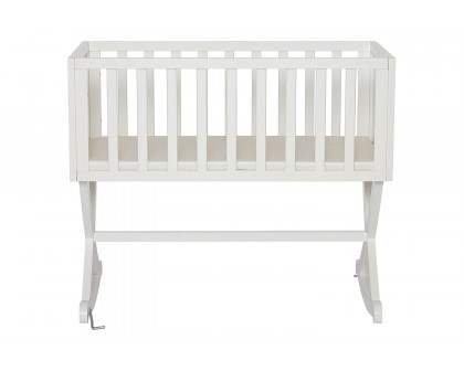 FaFurn - Solid Wood Rocking Baby Glider Cradle with Crib Mattress