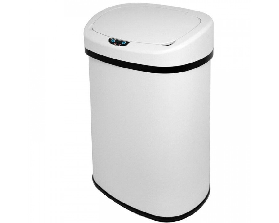 FaFurn - 13 Gallon Trash Can in White