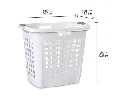 FaFurn - Set of 4 Laundry Hamper Basket in Plastic