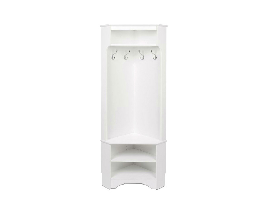 FaFurn Tall Sturdy Entryway Corner Hall Tree - White