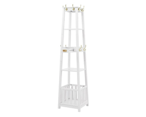 FaFurn - Coat Rack Hall Tree in White