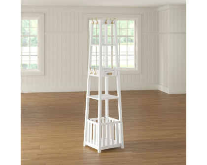 FaFurn - Coat Rack Hall Tree in White