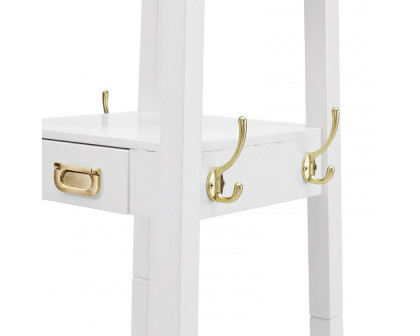 FaFurn - Coat Rack Hall Tree in White