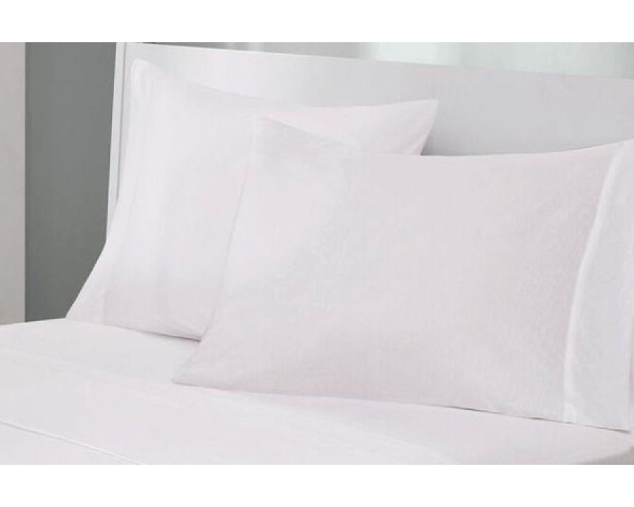 FaFurn Twin XL Size 4-Piece Jersey Sheet Set - White, Cotton