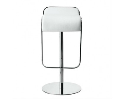 FaFurn - Modern Adjustable Barstool with Faux Leather Swivel Seat