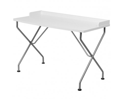 FaFurn - Modern Computer Desk in White/Silver