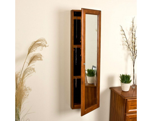 FaFurn - Jewelry Armoire Mirror in Oak, Wood