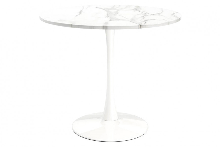 FaFurn™ Modern Classic 35-Inch Round Pedestal Dining Table - White