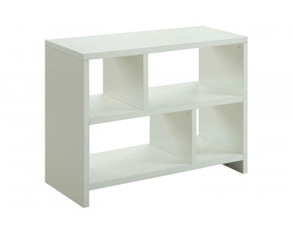 FaFurn - White 2-Shelf Modern Bookcase Console Table