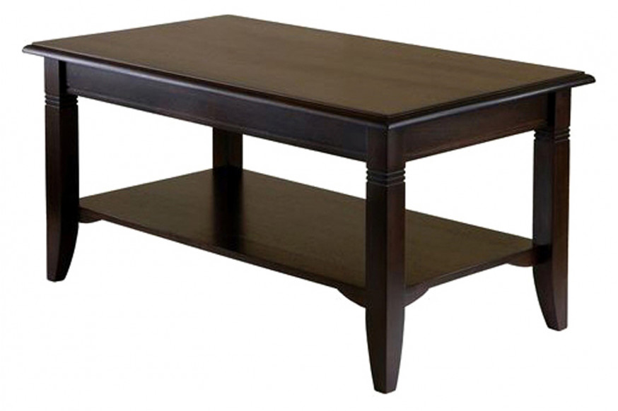 FaFurn™ - Rectangle Wood Coffee Table in Cappuccino Finish