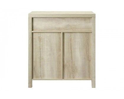 FaFurn Rustic Farmhouse Barn Door Accent Storage Cabinet - White Oak