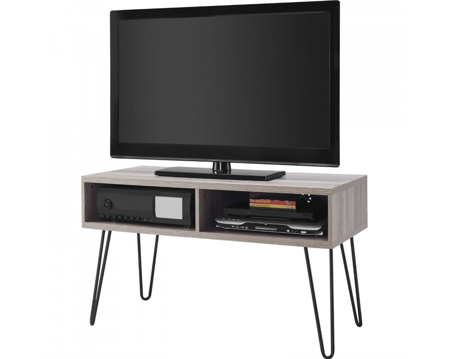 FaFurn - Modern TV Stand with Metal Legs in Wood